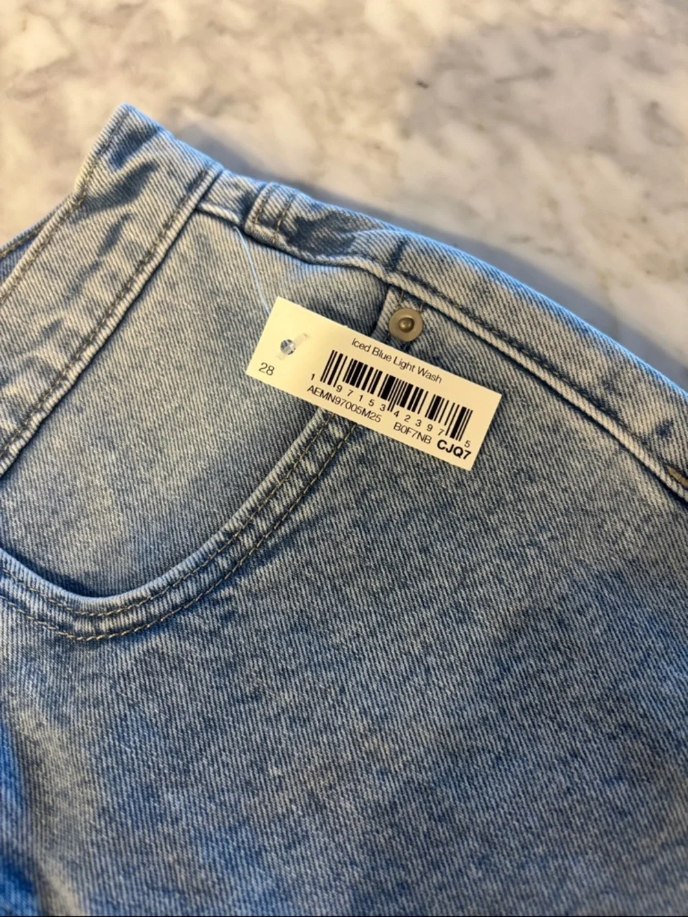 Amazon Essentials Light Blue Denim Bermuda Shorts